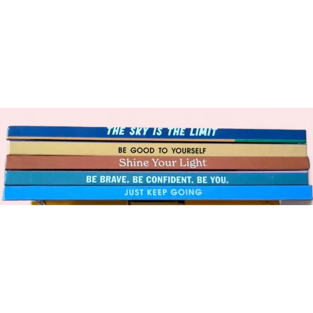 The Clever Factory 5 Piece Inspirational Hardcover Set‎ Colorful Quotes